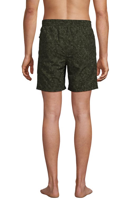 Lands' End 7 Inch Volley Hydroliner Swim Trunks In Green