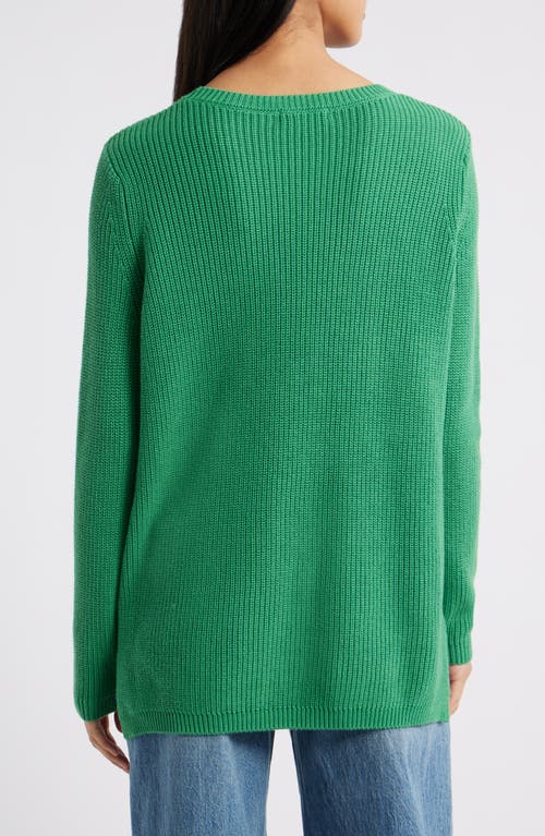 525 Emma High-low Sweater In Ivy Green