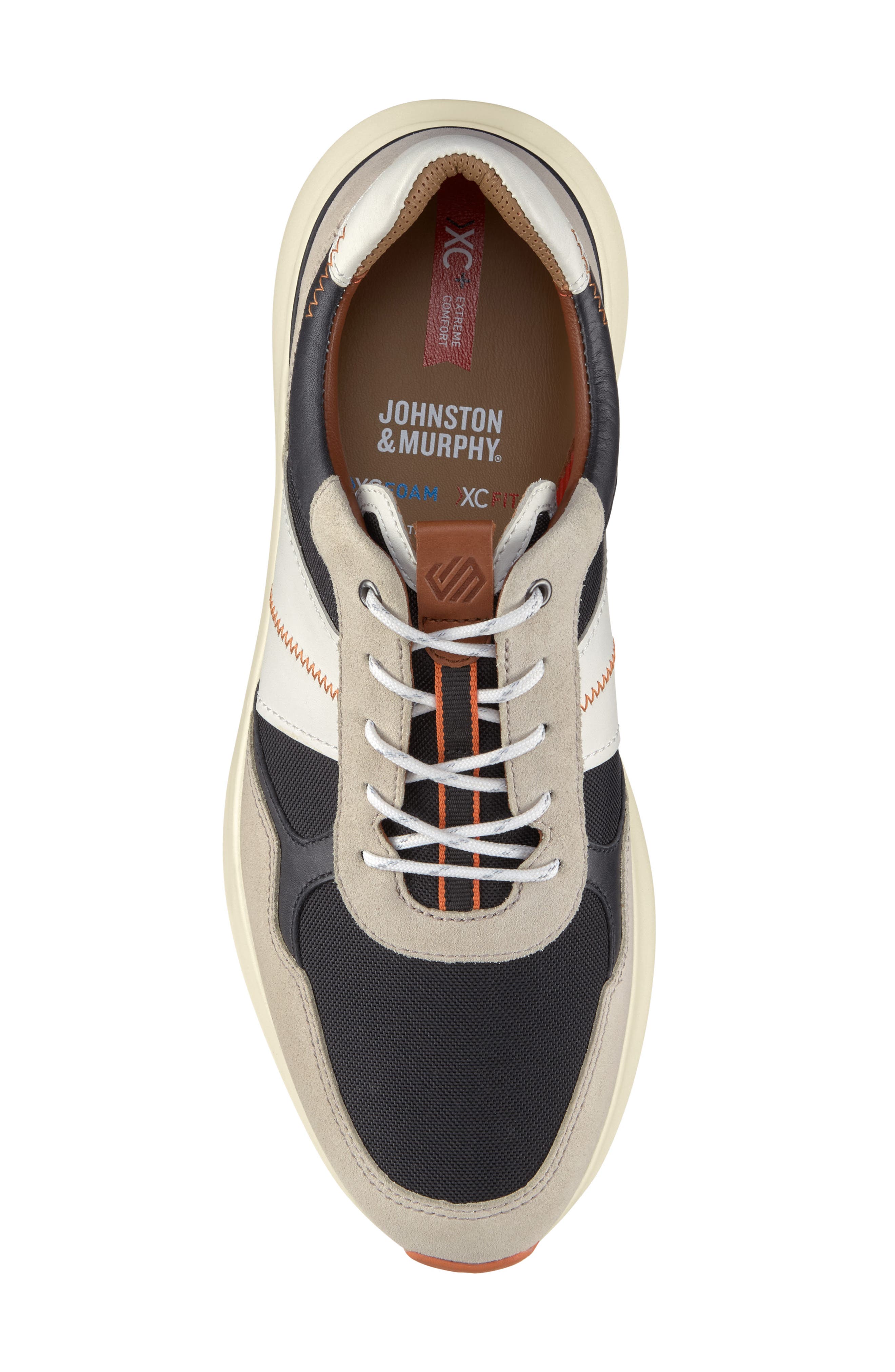 Johnston & Murphy Declan Waterproof Sneaker, Alternate, color, Beige Multi Waterproof Suede
