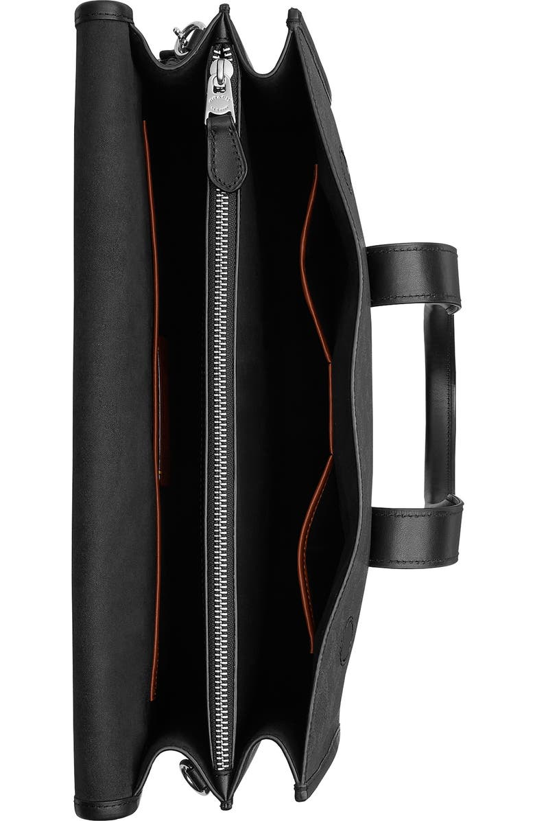 COACH Gotham Signature Coated Canvas & Leather Portfolio Messenger Bag, Alternate, color, Black Signature