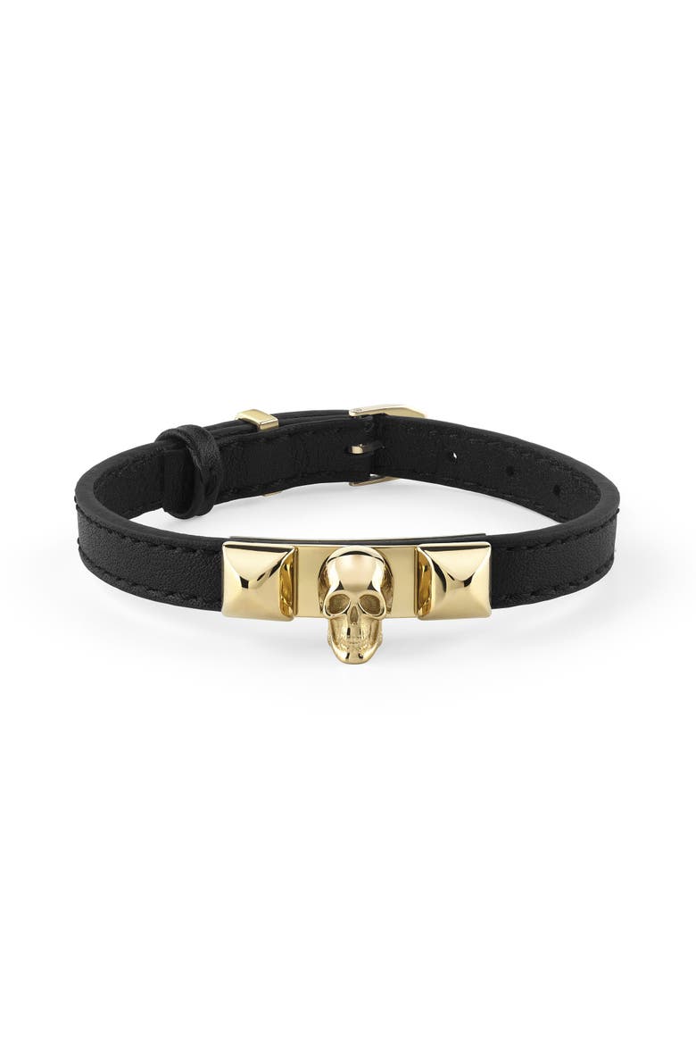 Bracelet Unisex, Main, color, black/gold