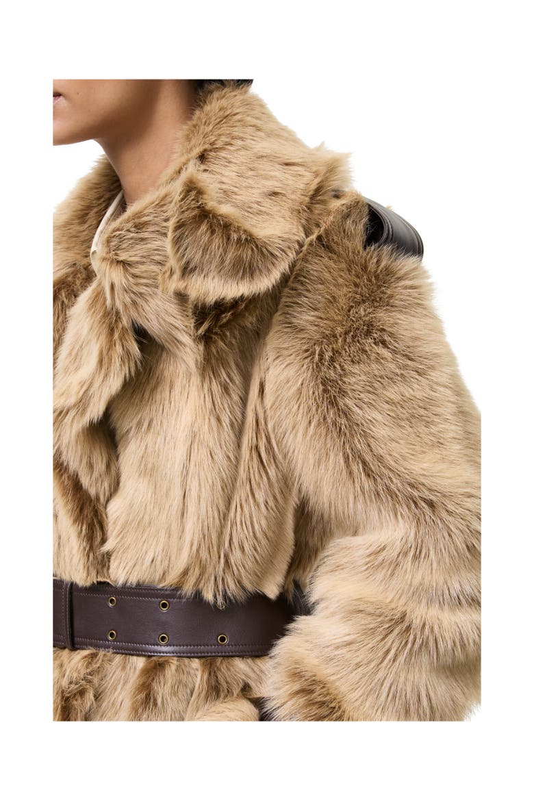 Long Shearling Linley Coat, Alternate, color, Linden brown