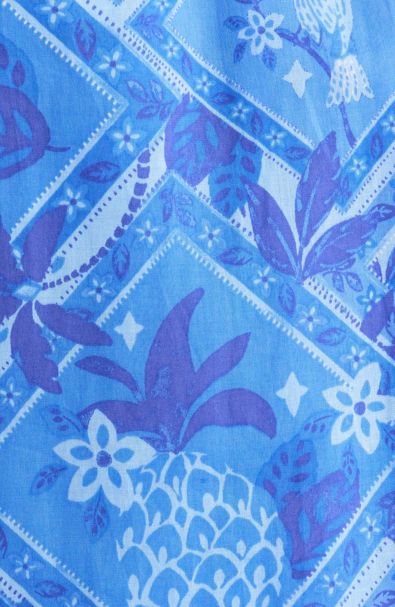 SUGARLIPS Kaidy Tropical Print Midi Dress, Alternate, color, Blue Multi