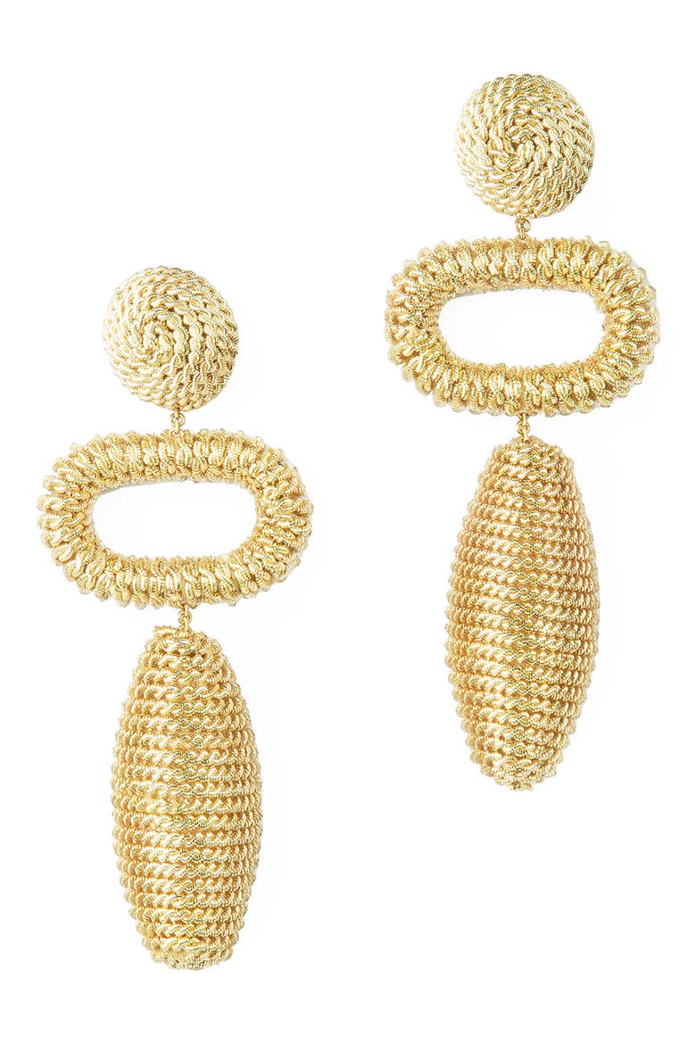 Fontana Drop Earrings, Main, color, GOLD