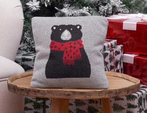 C & F Home C&f Home Winter Black Bear Small Christmas Accent Pillow, 10" X 10" In Black