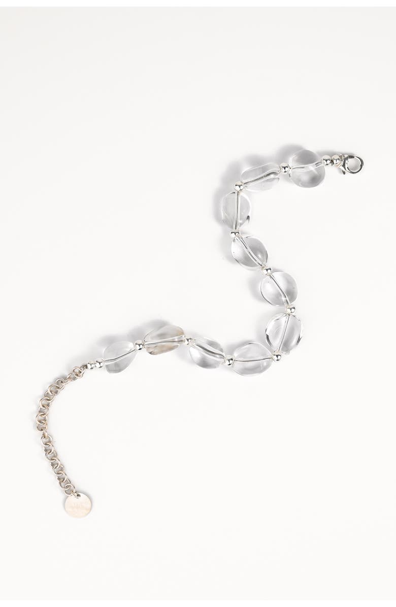 Zynnia Collective See Through Pebble Bracelet, Main, color, Silver