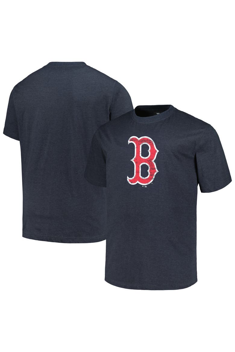Men's Profile Heather Navy Boston Red Sox Big & Tall Weathered Logo T-Shirt, Main, color, Heather Navy