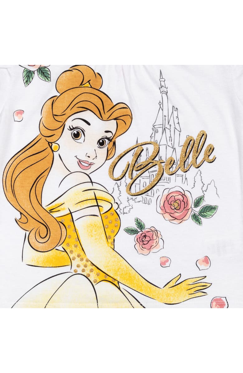 Disney T-Shirt Skirt & Scrunchie Set, Alternate, color, Belle White White