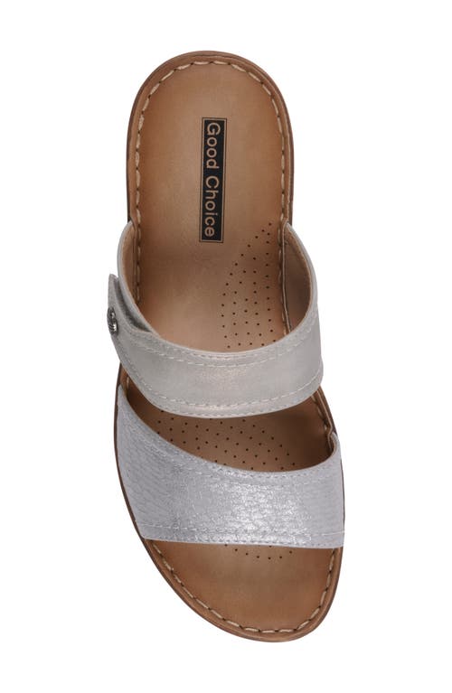 Gc Shoes Meli Comfort Wedge Sandal In Silver