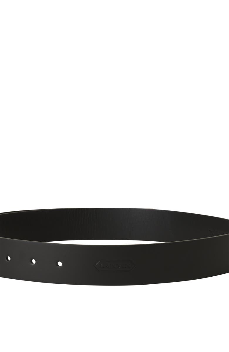 Lanvin Compagnon Large Leather Belt, Alternate, color, Black