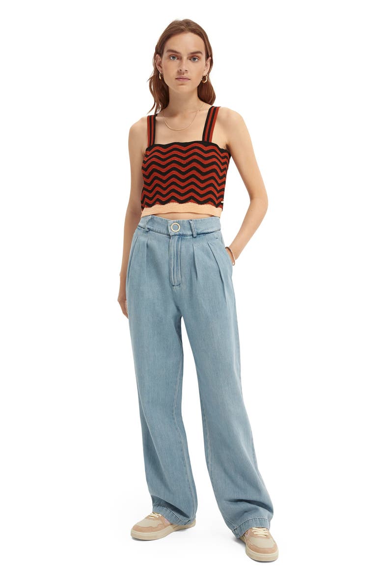 Scotch & Soda Crochet Crop Tank, Alternate, color, 