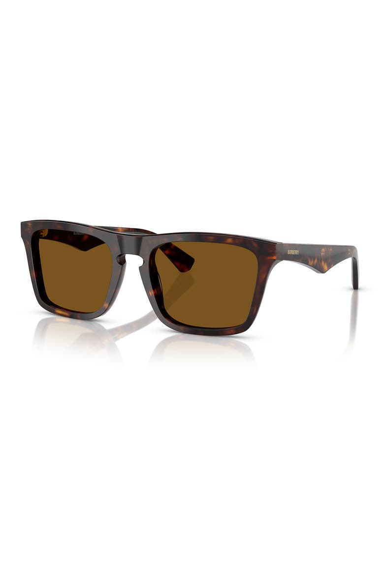 57mm Square Sunglasses, Alternate, color, DARK HAVANA