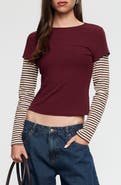 LIONESS Bloom Layered Long Sleeve T-Shirt