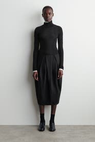 COS Pleated Wool Midi Tulip Skirt