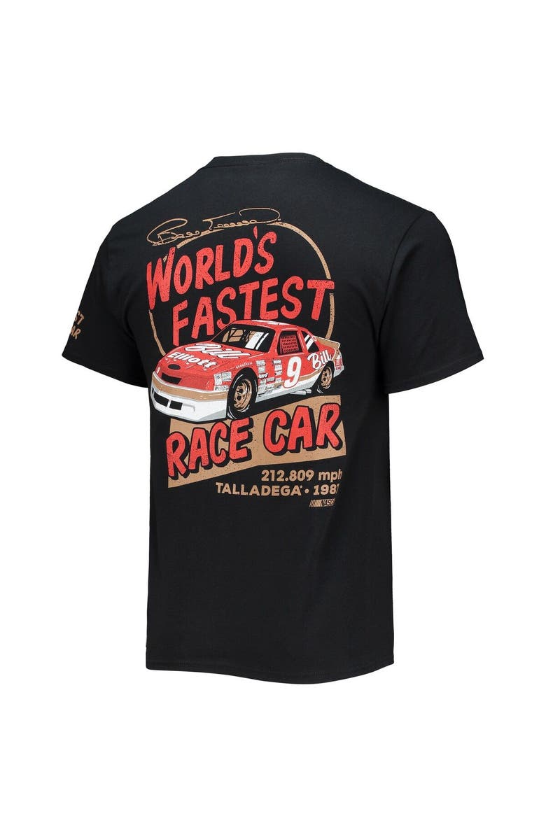 CHECKERED FLAG Men's Checkered Flag Black Bill Elliott Legends 3-Spot T-Shirt, Alternate, color, Black