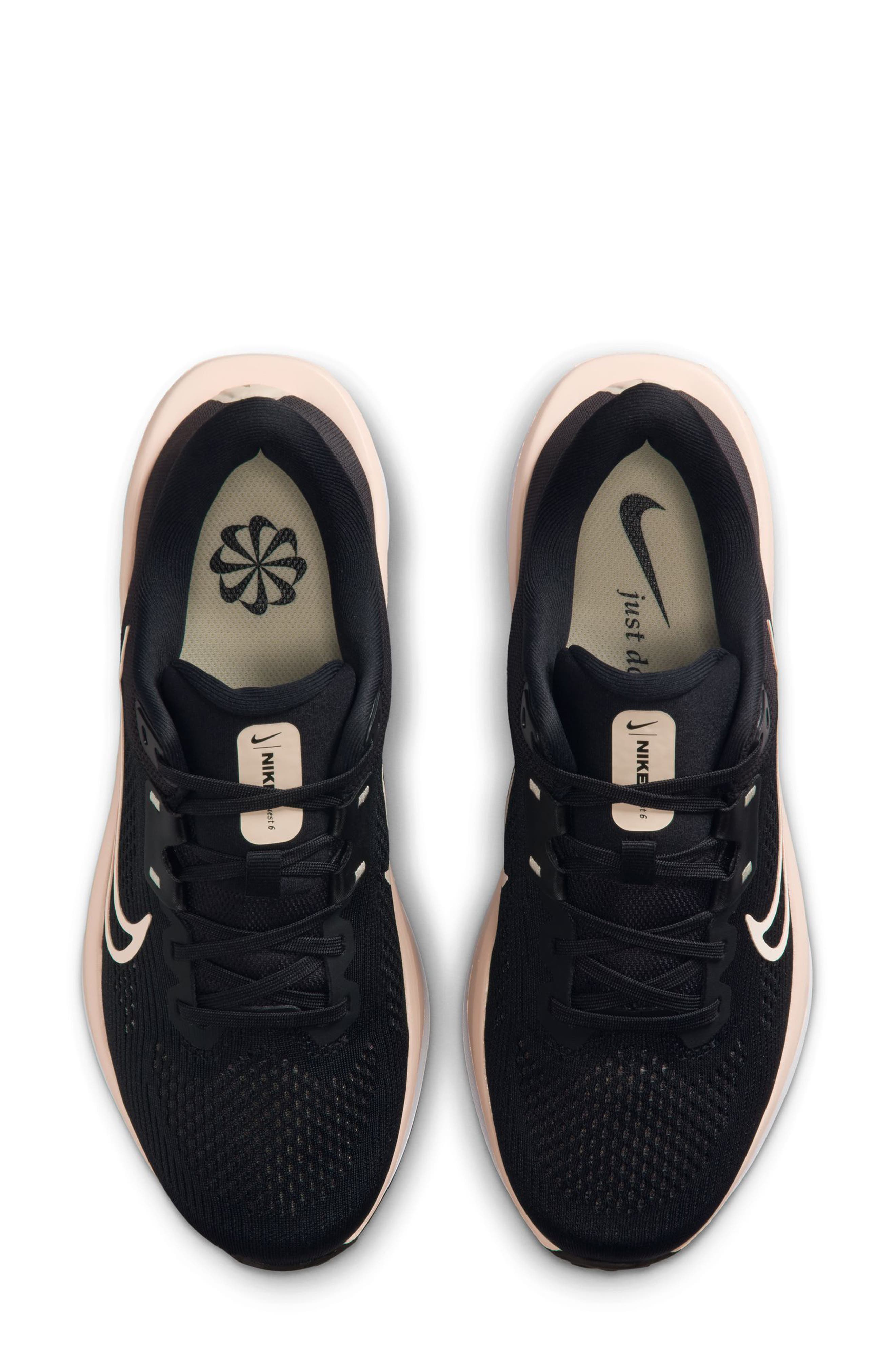 Quest 6 Running Shoe, Alternate, color, BLACK/ GUAVA/ WHITE/ ASH