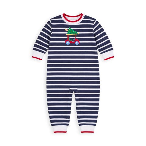 Stripe Knit Longall with Golf Cart & Christmas Tree