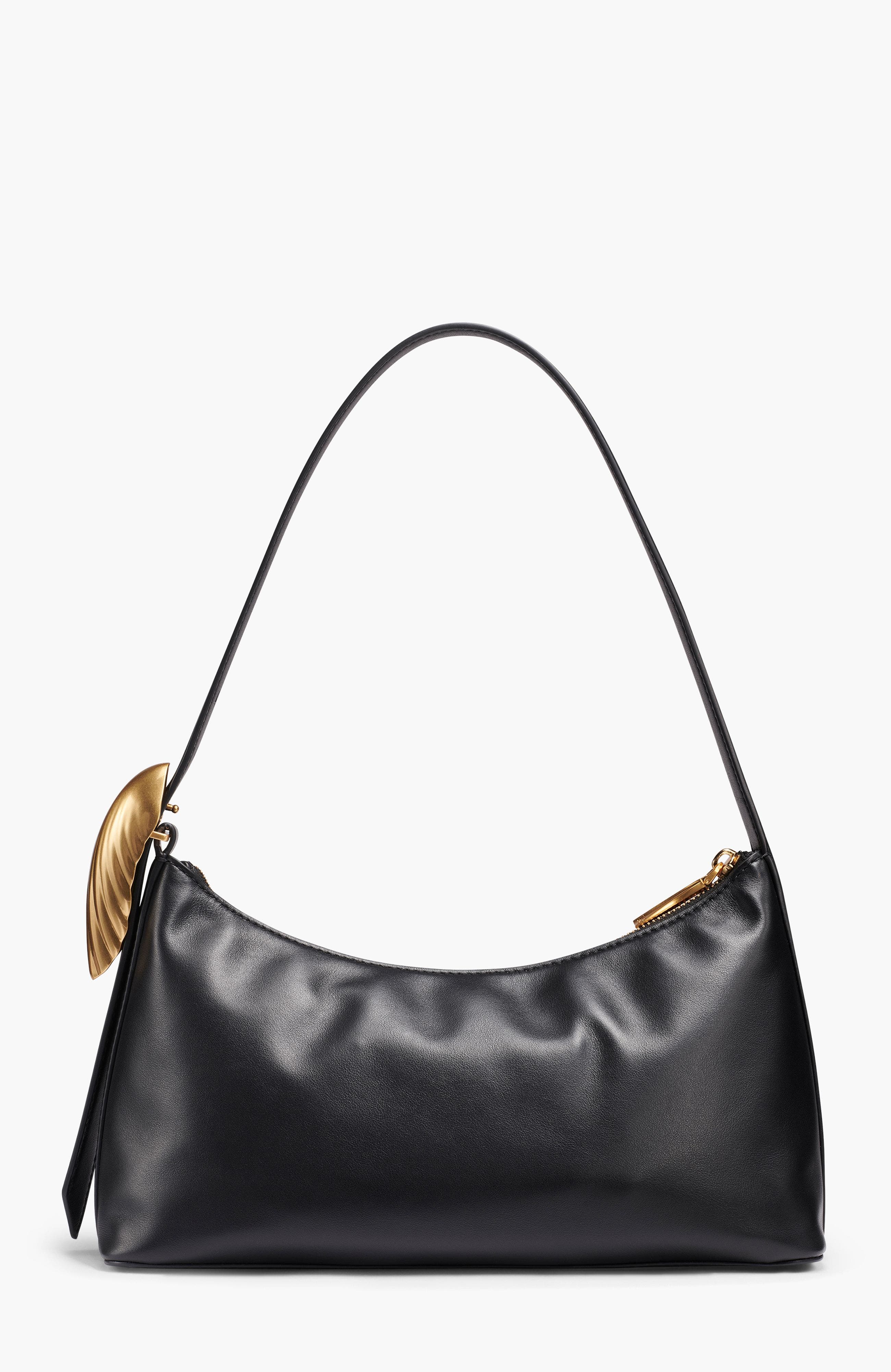 Donna Karan New York Georgette Shoulder, Alternate, color, Black/Gold