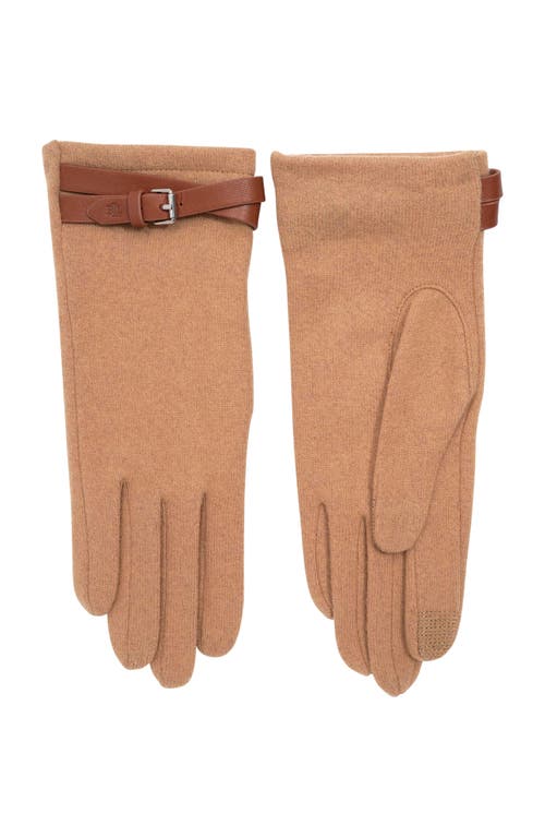 Lauren Ralplh Lauren Criss Cross Belt Glove In Brown
