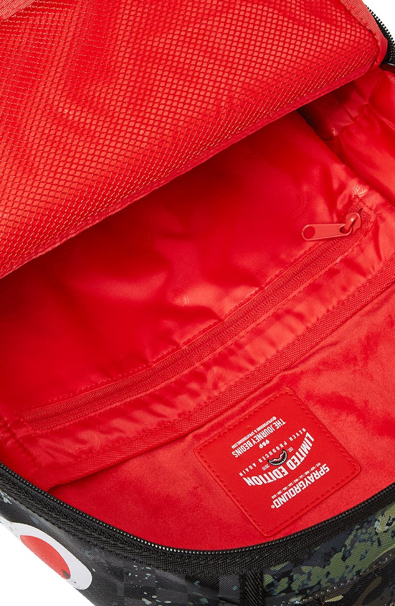 Sprayground Kids' Camo Splash Shark DLXSV Backpack, Alternate, color,