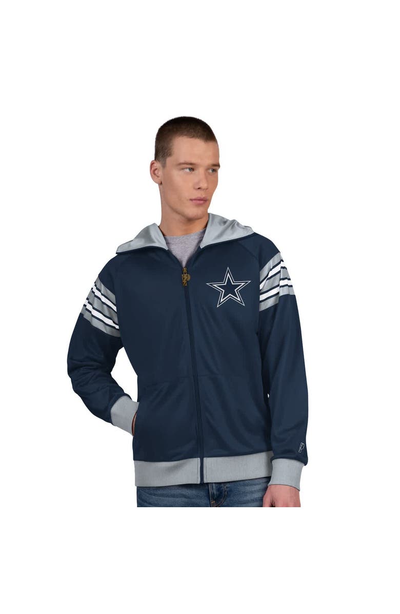 Pro Player Men's Pro Player Navy/Gray Dallas Cowboys Helmet Full-Zip Hooded Track Jacket, Main, color, Navy