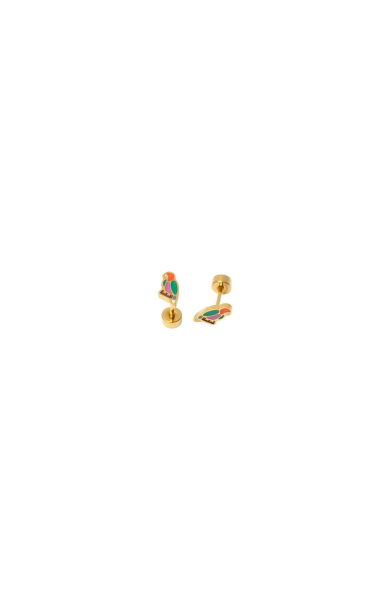 Pip Pop Parrot Stud Earrings, Alternate, color, Multi
