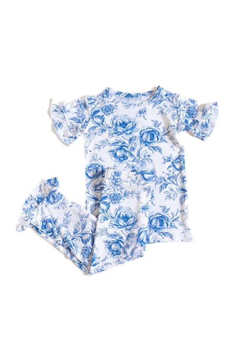 Secret Garden Toile Ruffle Pajama Set