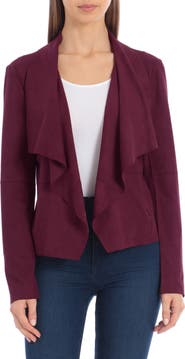 Bagatelle Draped Faux Suede Jacket