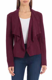 Bagatelle Draped Faux Suede Jacket