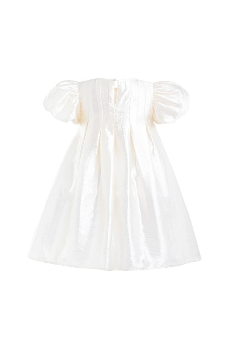 Sena Petal Bow Dress, Alternate, color, Beige