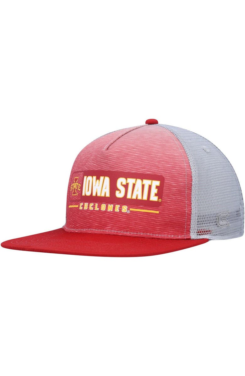 COLOSSEUM Men's Colosseum  Cardinal/Gray Iowa State Cyclones Snapback Hat, Main, color, Cardinal