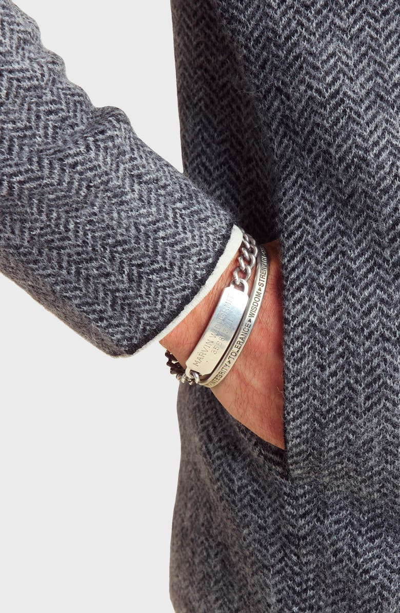 Billy Reid Herringbone Jacquard Baby Alpaca Track Jacket, Alternate, color, 