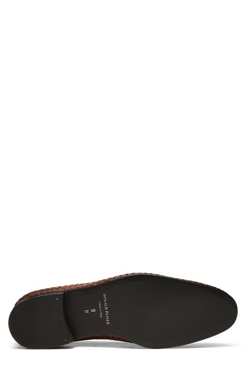 Donald Pliner Spirro Woven Tassel Loafer In Brown