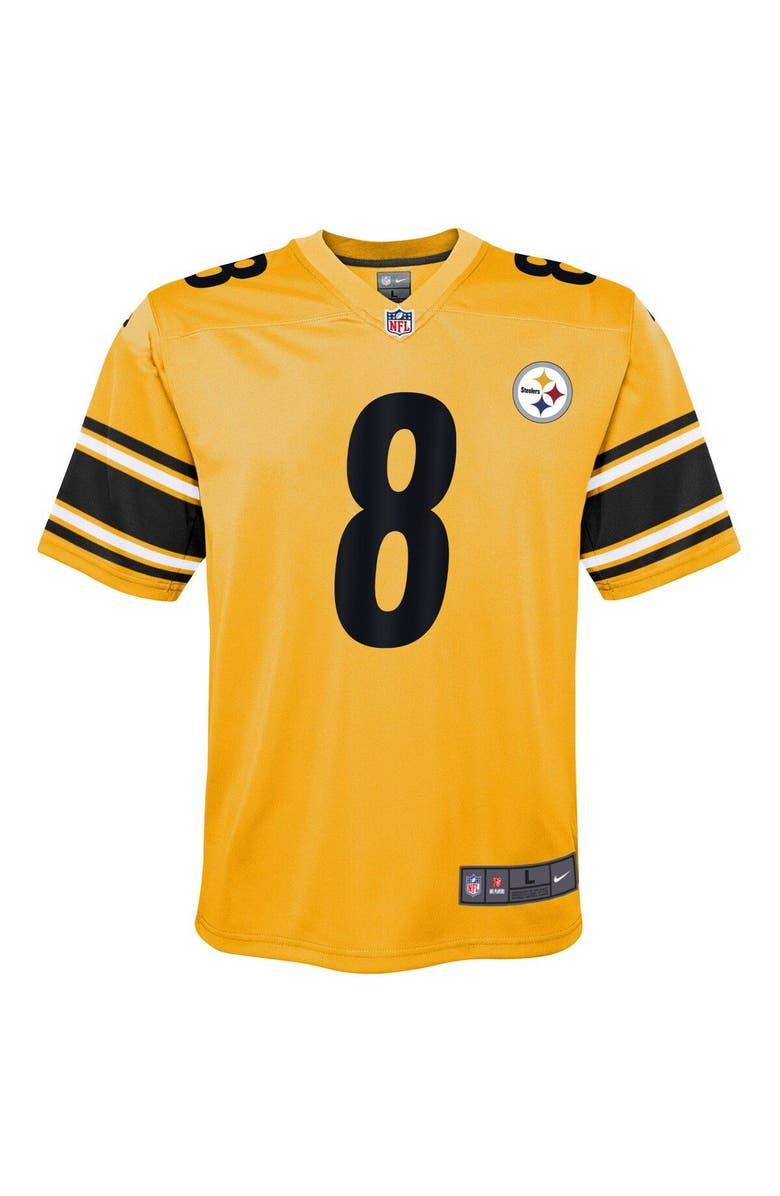 Nike Youth Nike Kenny Pickett Gold Pittsburgh Steelers Inverted Game Jersey, Alternate, color, 