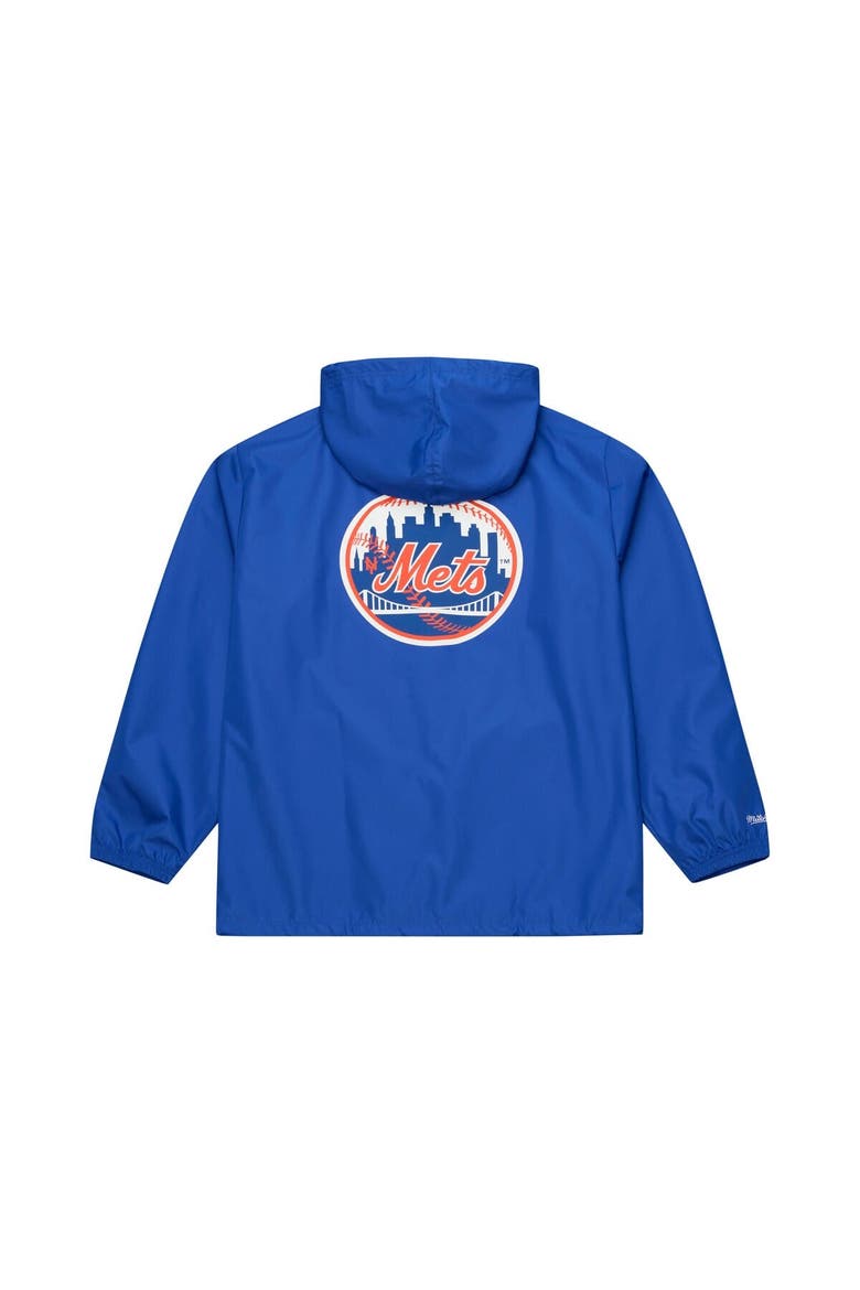 Men's Mitchell & Ness  Royal New York Mets Full-Snap Hooded Coaches Jacket, Alternate, color, Royal