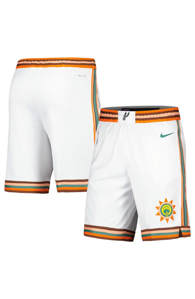 Nike Men's Nike  White San Antonio Spurs 2023/24 City Edition Swingman Shorts, Alternate, color, 
