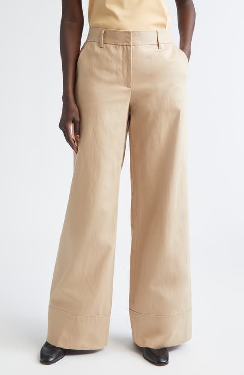 Charles Cotton & Linen Wide Leg Pants