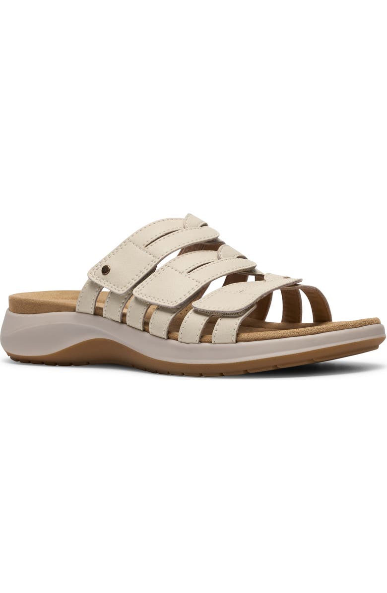 Clarks<sup>®</sup> Maelynn Abby Sandal - Wide Width Available, Main, color, Cream Leather