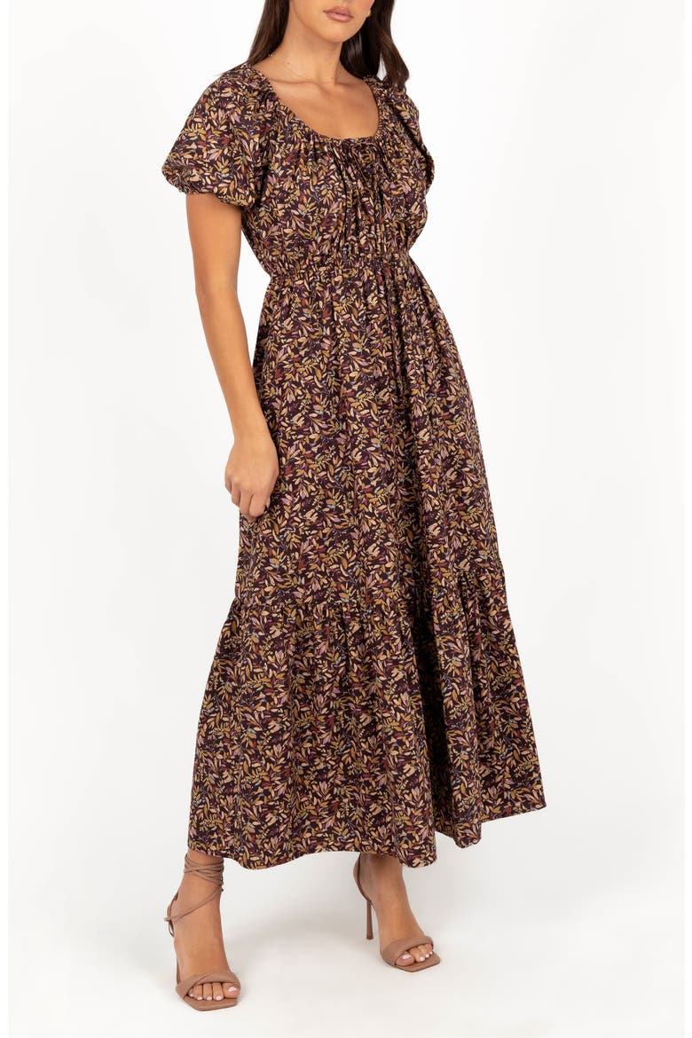 Juliana Floral Cotton Maxi Dress, Alternate, color, PLUM FLORAL