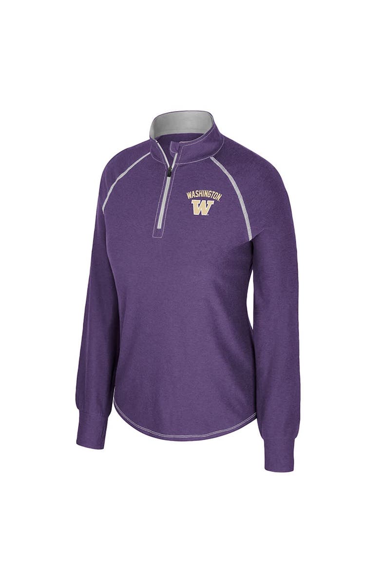 COLOSSEUM Women's Colosseum Purple Washington Huskies Bikram Raglan Quarter-Zip Top, Alternate, color, Purple