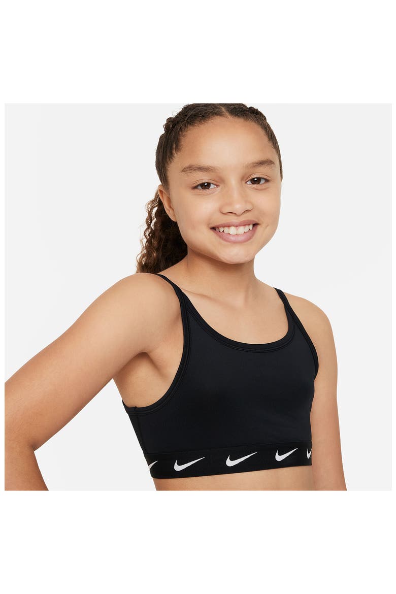 Kids' Dri-FIT Sports Bra, Alternate, color, 010 BLACK/WHITE