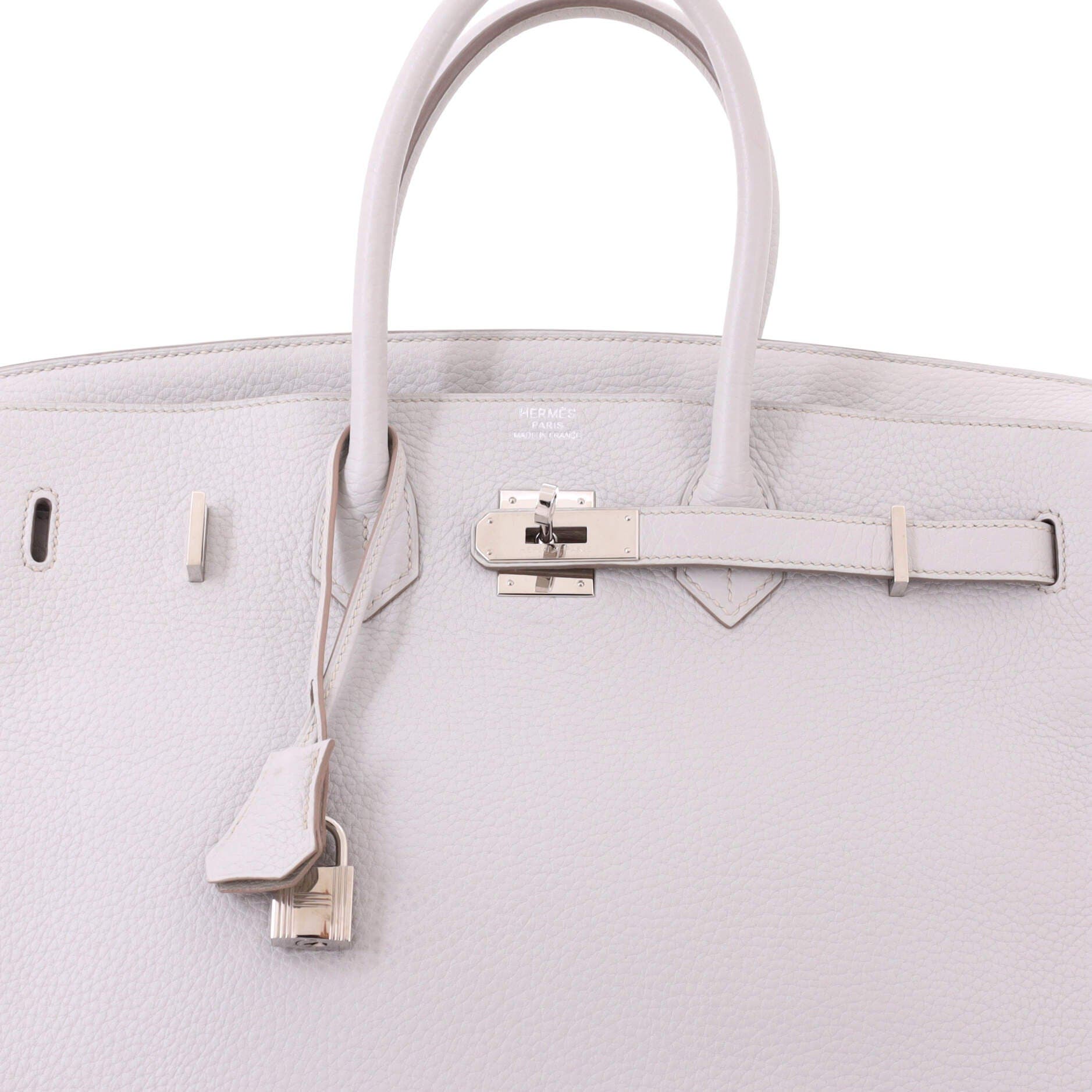 Pre-Owned Hermes Birkin Handbag Grey Clemence with Palladium Hardware 35, Alternate, color, Gris Perle