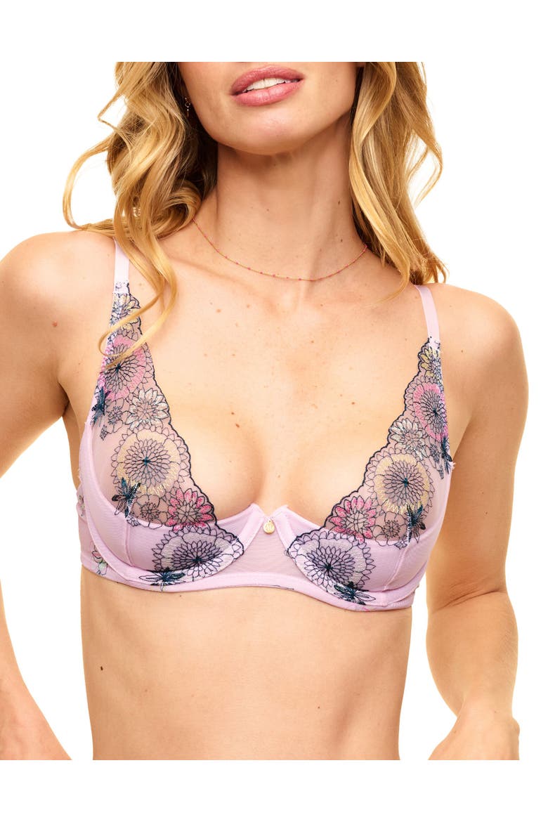Prisma Contour Half Cup Bra, Main, color, Floral pink