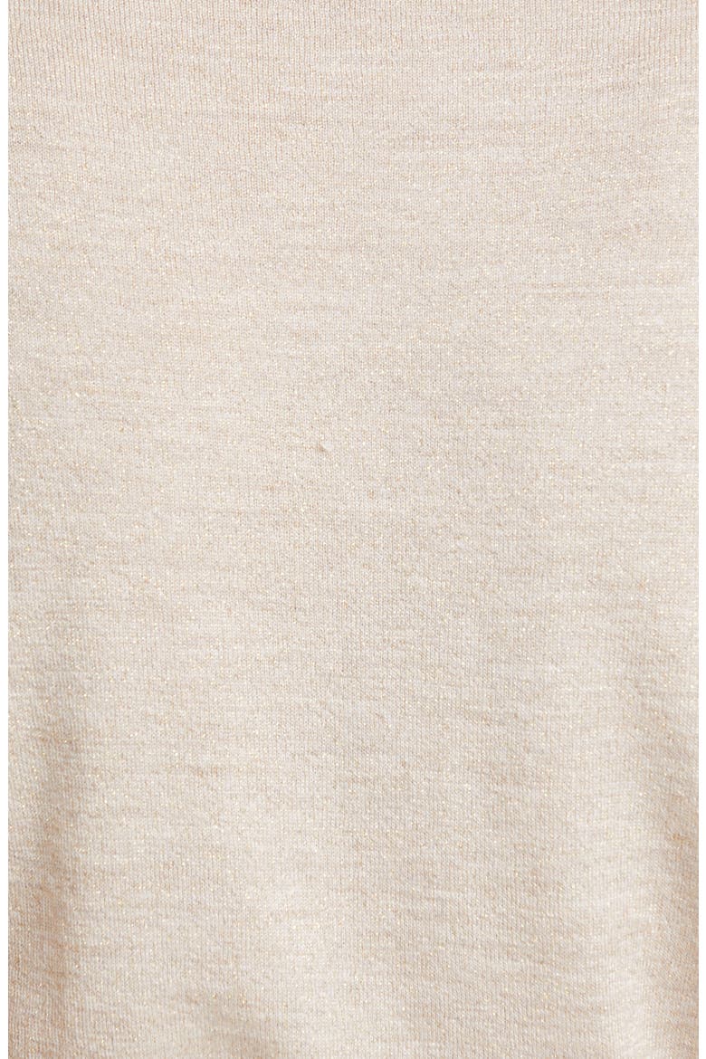 Metallic Cashmere Blend Tee Sweater, Alternate, color, DESERT