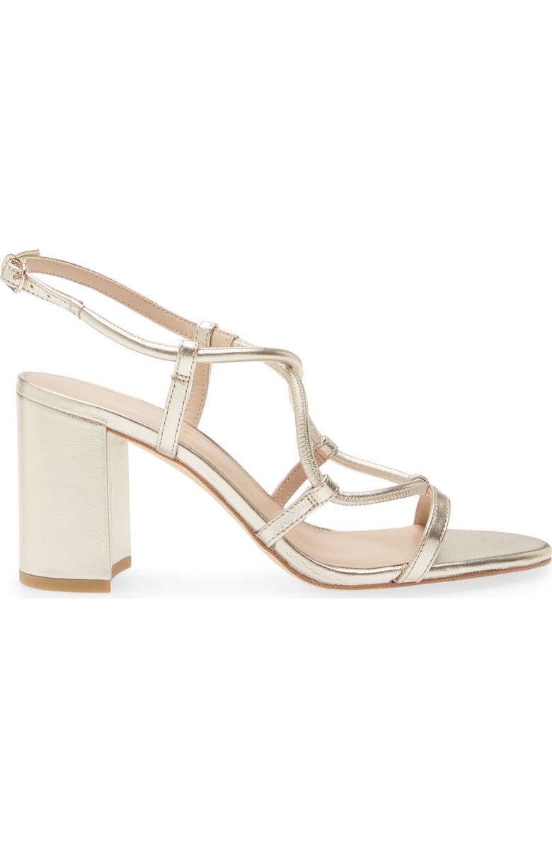 Stuart Weitzman Nilla 75 Block Sandal, Alternate, color, Platino