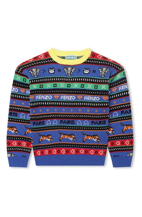 Kids' Jungle Game Crewneck Sweater (Little Kid & Big Kid)