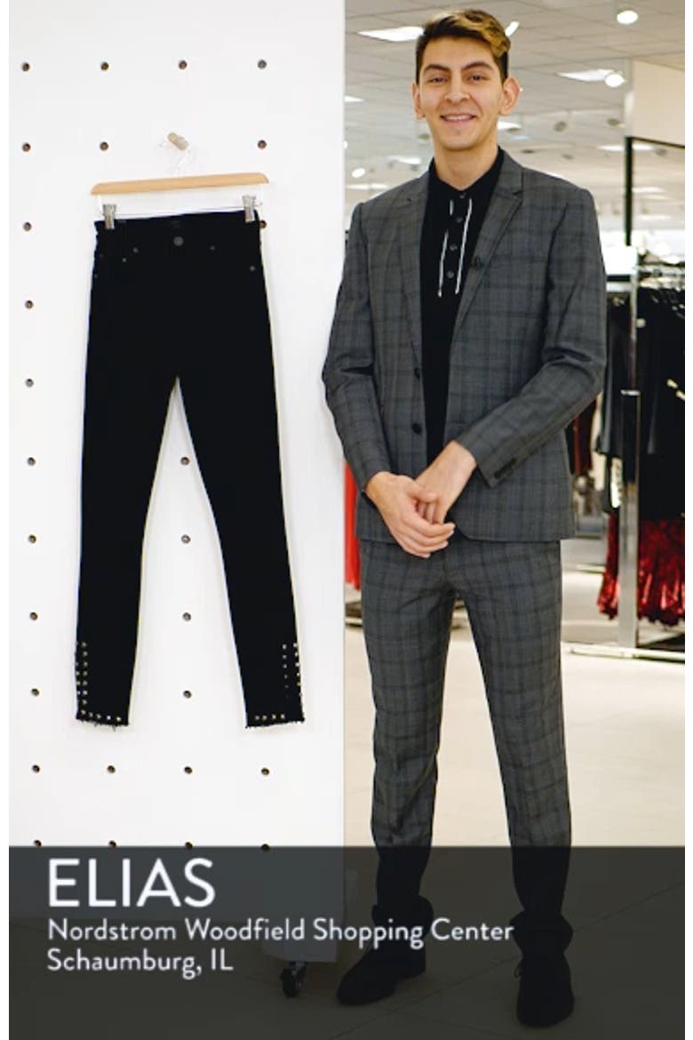 Rocket High Waist Stud Split Hem Skinny Jeans video