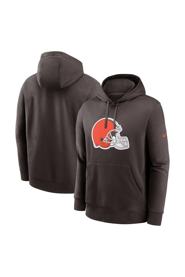 Men's Nike Brown Cleveland Browns Club Logo Pullover Hoodie, Main, color, Brown