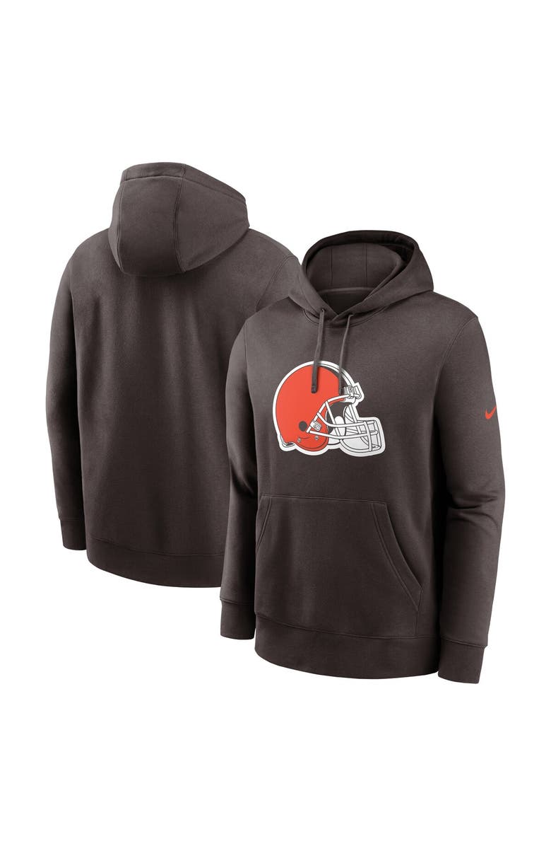 Nike Men's Nike Brown Cleveland Browns Club Logo Pullover Hoodie, Main, color, Brown