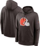 Nike Men's Nike Brown Cleveland Browns Club Logo Pullover Hoodie